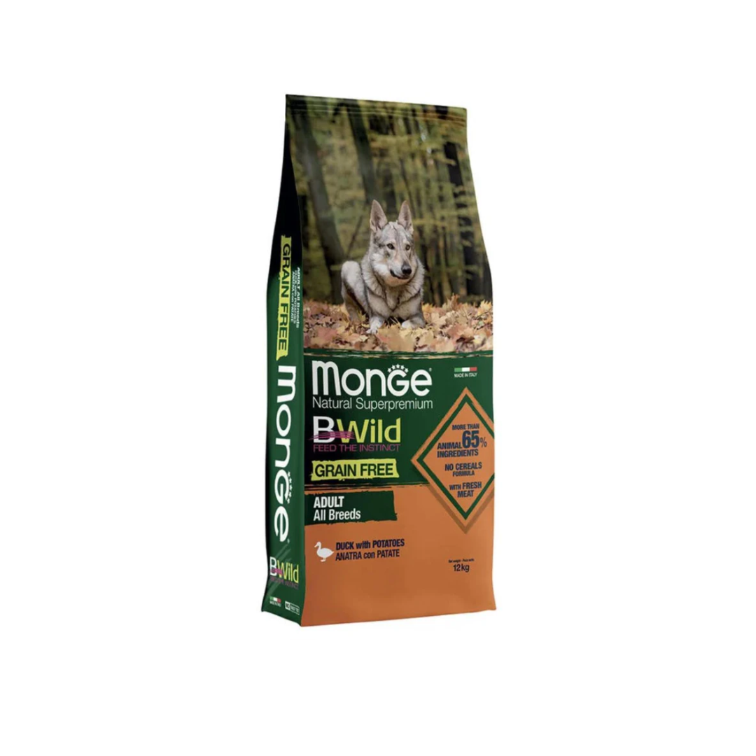 Monge Bwild grain free Anatra e patate 12kg