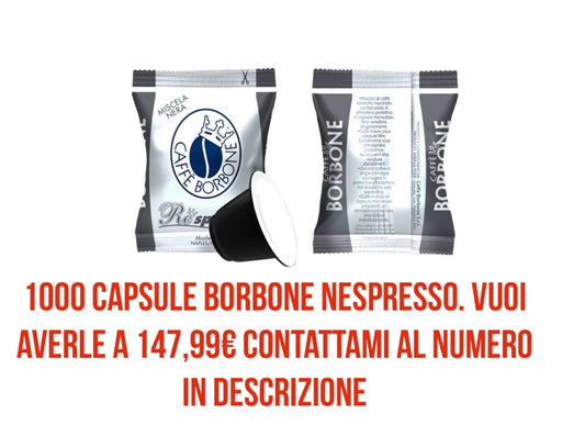 1000 Cialde Capsule Caffè Borbone Respresso Miscela Nera comp. Nespresso gratis