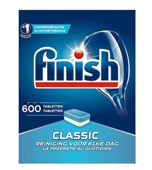 600 X Finish Classic Pastiglie per Lavastoviglie Detergente Detersivo