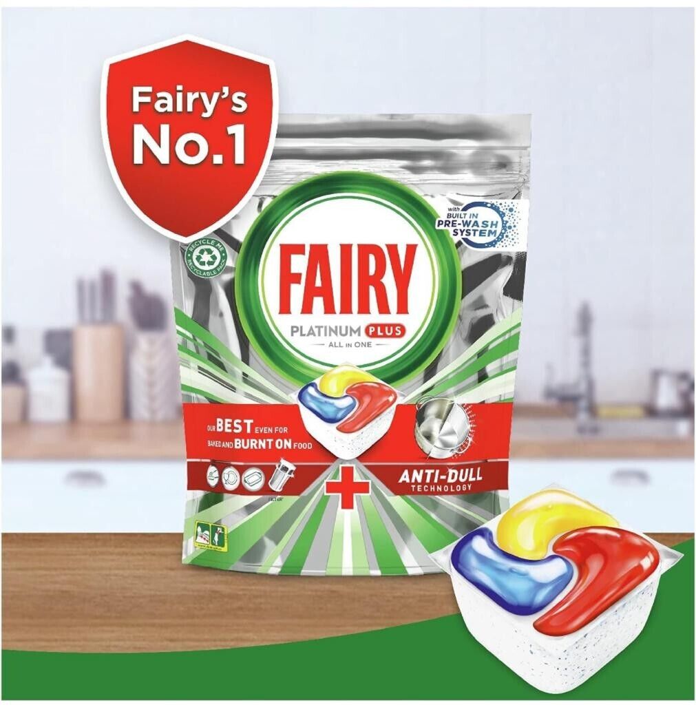 3 confezioni Fairy Platinum Pastiglie Lavastoviglie Platinum Plus 159 lavaggi x