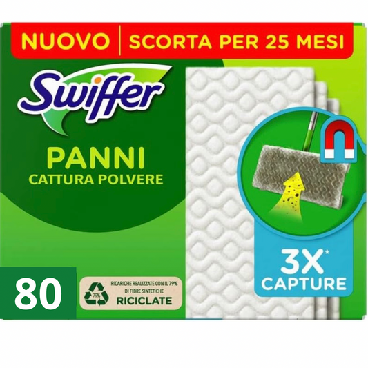 Swiffer Dry Panni Catturapolvere Confezioni 80 panni GIGA PACK