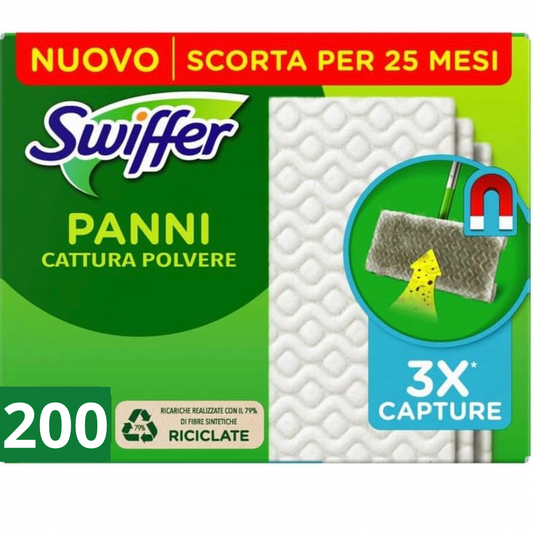 Swiffer Dry Panni Catturapolvere Confezioni 200 panni GIGA PACK