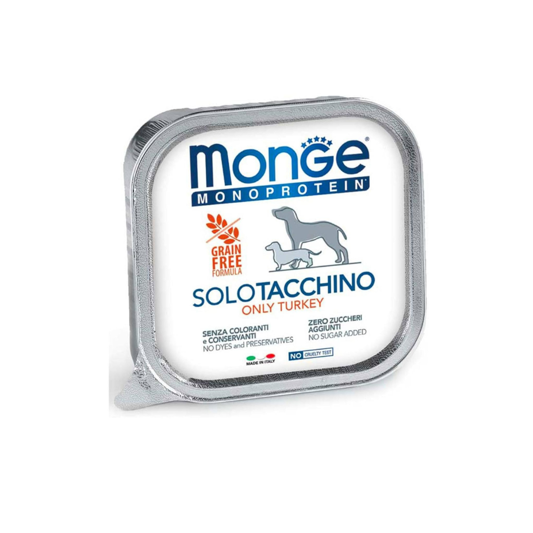 Monge 24 vaschette da 150gr monoproteico umido per cani