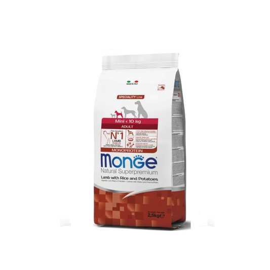 Monge Mini Adult 7,5 kg Agnello riso e patate