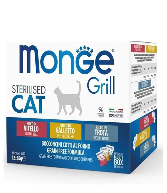 Monge grill gatto 24 bustine (2 confezioni da 12)
