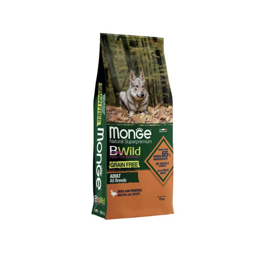 Monge Bwild grain free Anatra e patate 12kg